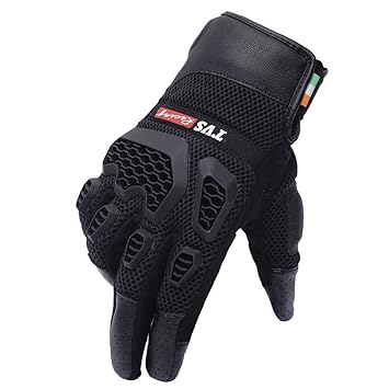 TVS Riding Gloves Adventure (Black, XXL)