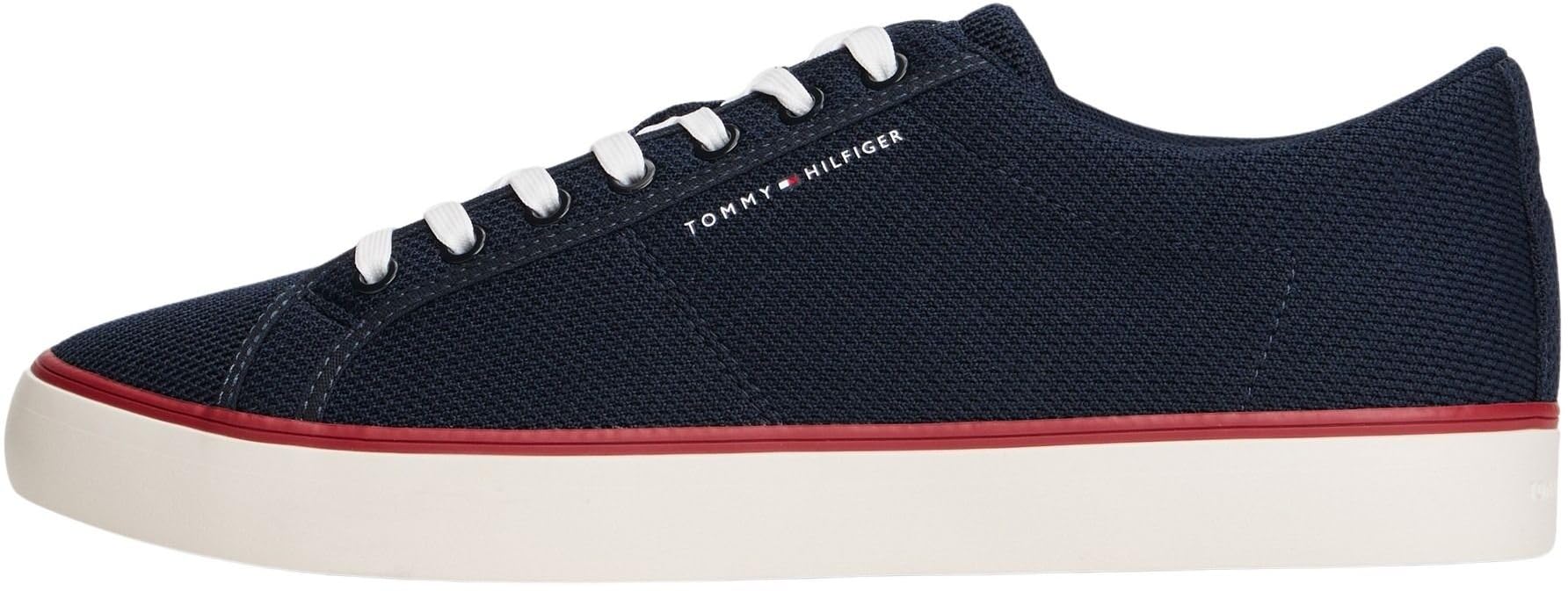 Tommy Hilfiger Men's Harlem Core Ii Seasonal Textile FM0FM05820 Low Top, Blue (Desert Sky), 10