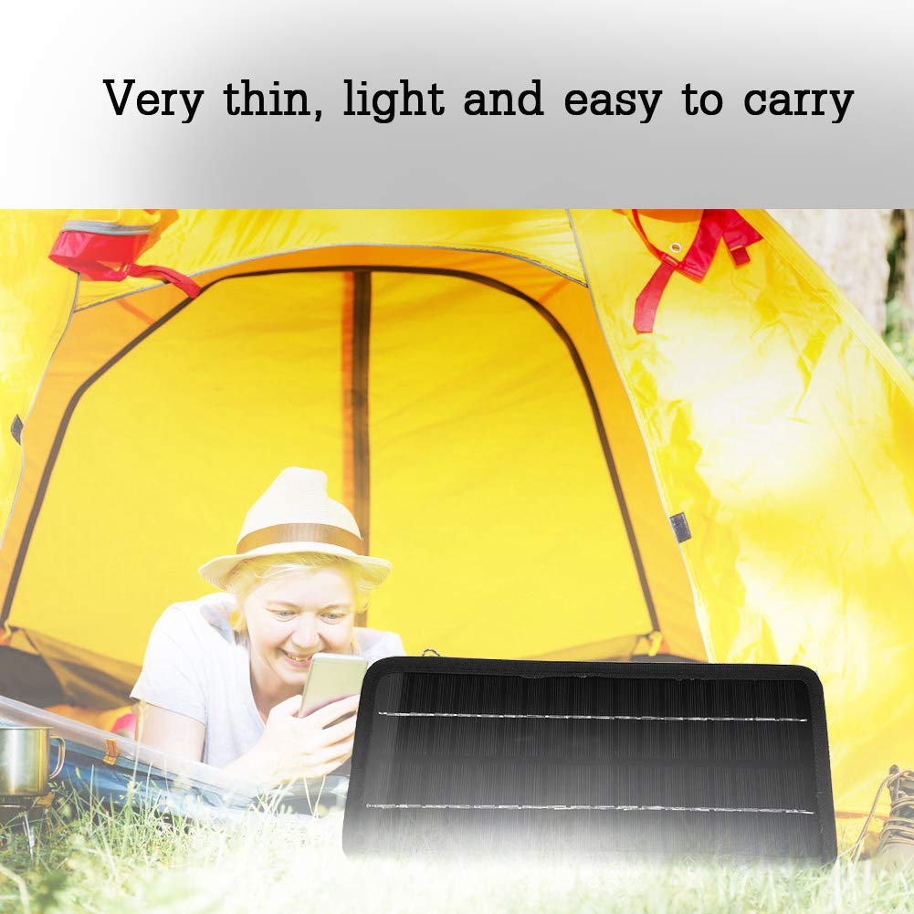 12V 4.5W Portable Solar Panel, Power Supply Battery Environmental Charger for Car Battery Laptop with Two Elastic Bands