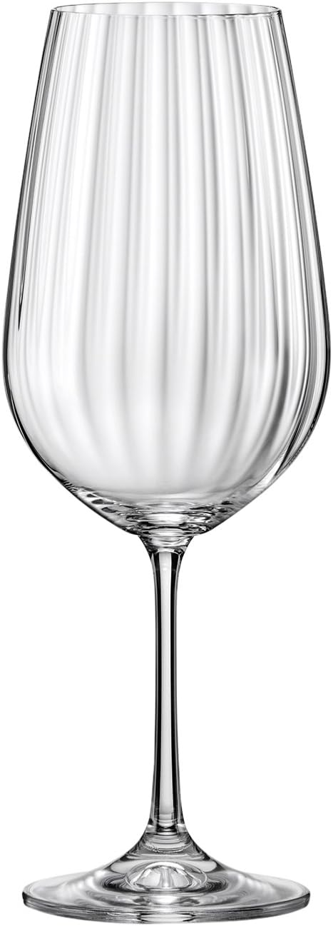 Red Vanilla Viola White Wine Glass (Set of 6), 11.75 oz, Clear