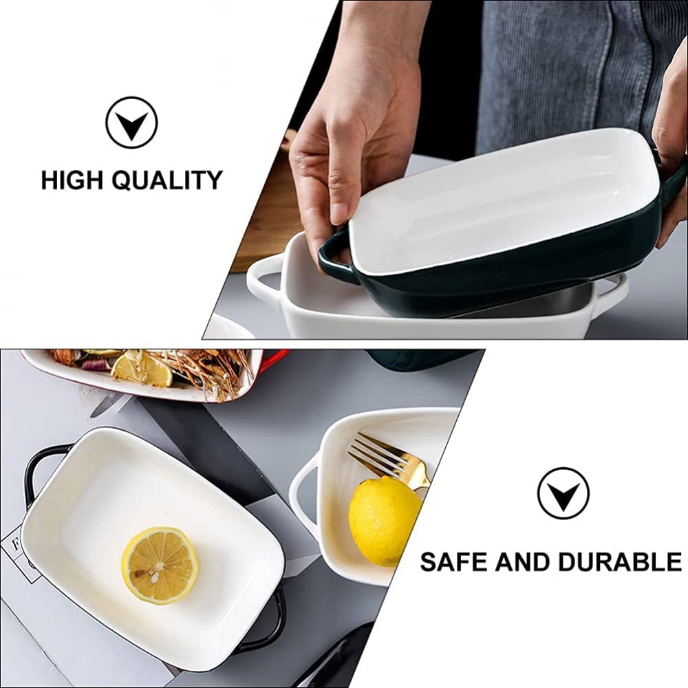 Ceramiczne naczynie do zapiekania z pokrywką Prostokątne naczynie do zapiekania Zapiekanki Lasagne z pokrywkami do pieczenia Forma do pieczenia ciasta