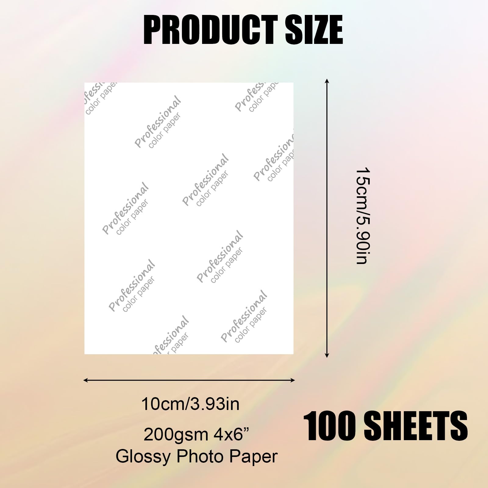 100 Sheets 4x6 Photo Paper 200gsm A6 Glossy Paper 10 x 15 cm Picture Printer Photographic Paper with High Glossy Waterproof Printing Coated for HP Canon Epson Inkjet Printers - Image 2
