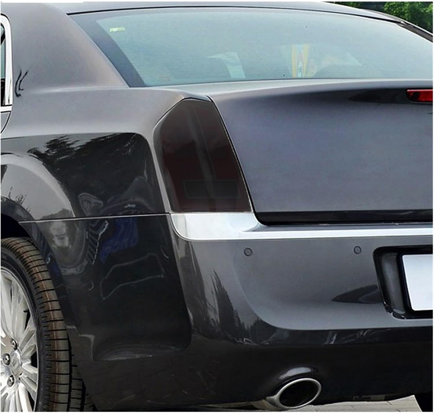 ABS Black Tail Light Decoration Cover Trim Compatible For Chrysler 300/300C 2011 2012 2013 2014 Accessories