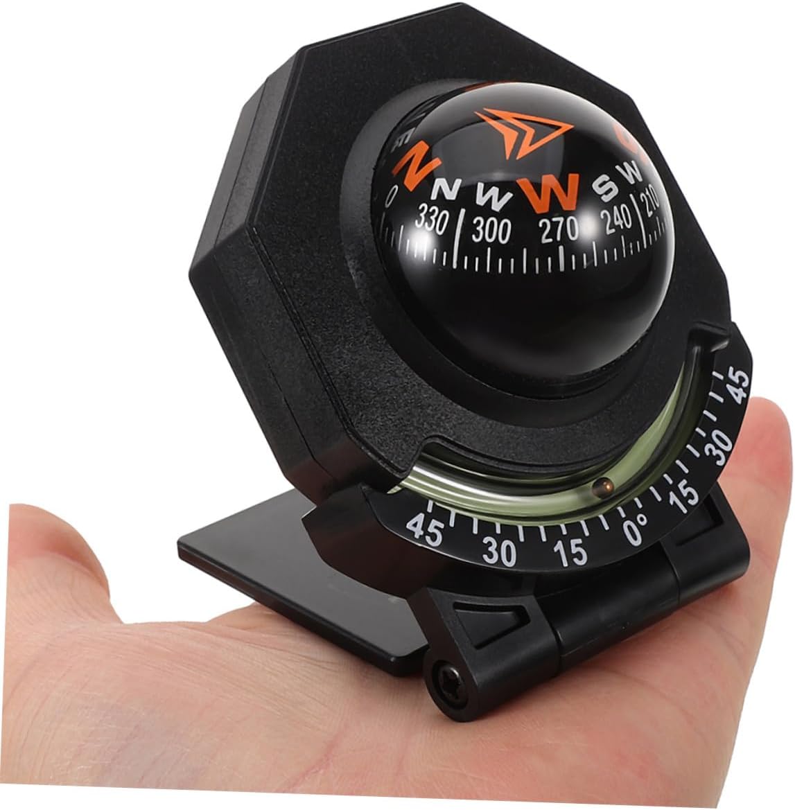 2pcs Car Mount Compass and Inclinometer Dashboard Ball High Precision Auto Marine Navigation Tool for Vehicle Windshield and Offroad Use