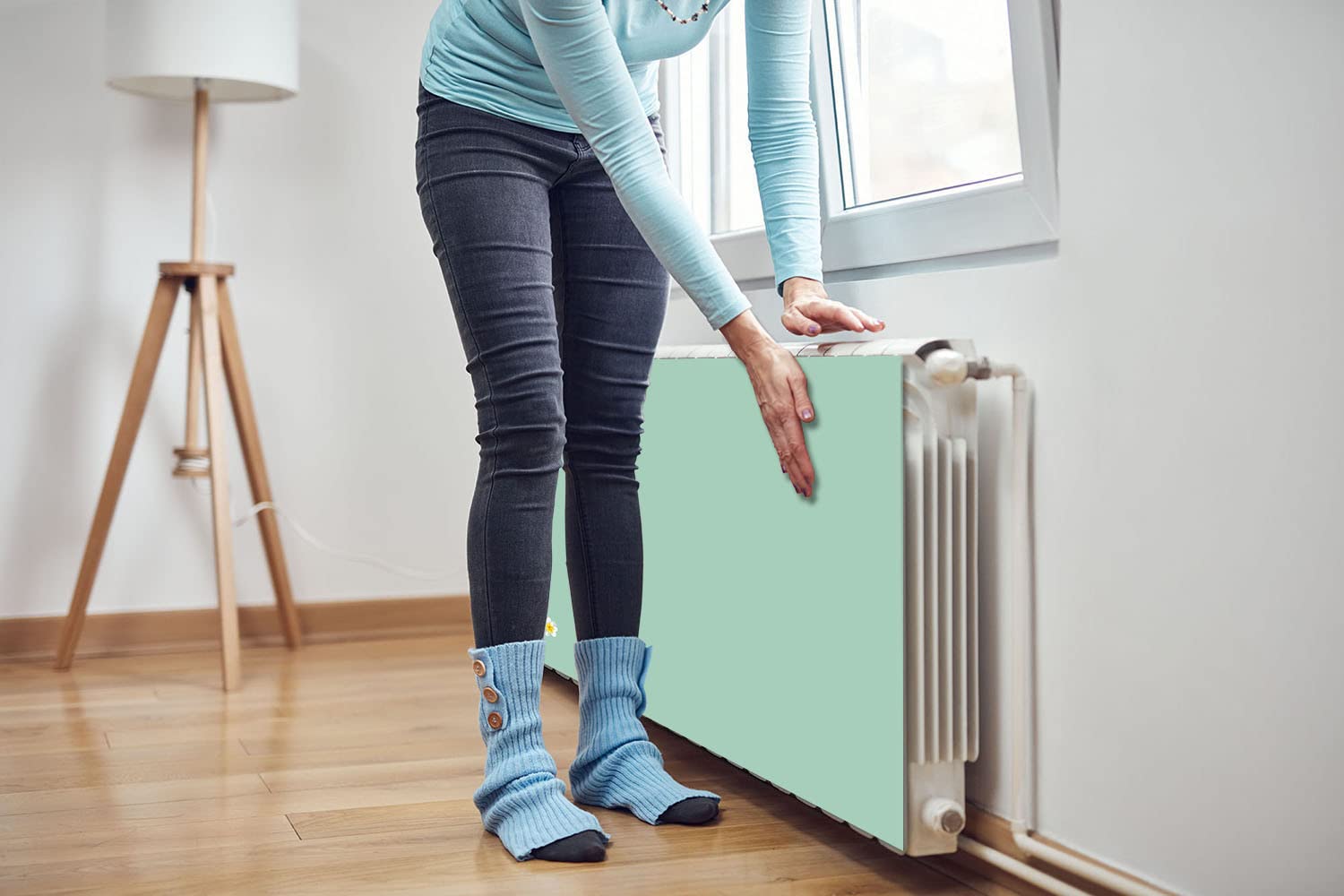 Magnetische radiatorbekleding, radiatorafdekking, grijs, textuur, 80 x 60 cm, radiatorafdekking, magnetische afdekmat, koelkast, van flexibele magneet, digitale opdruk