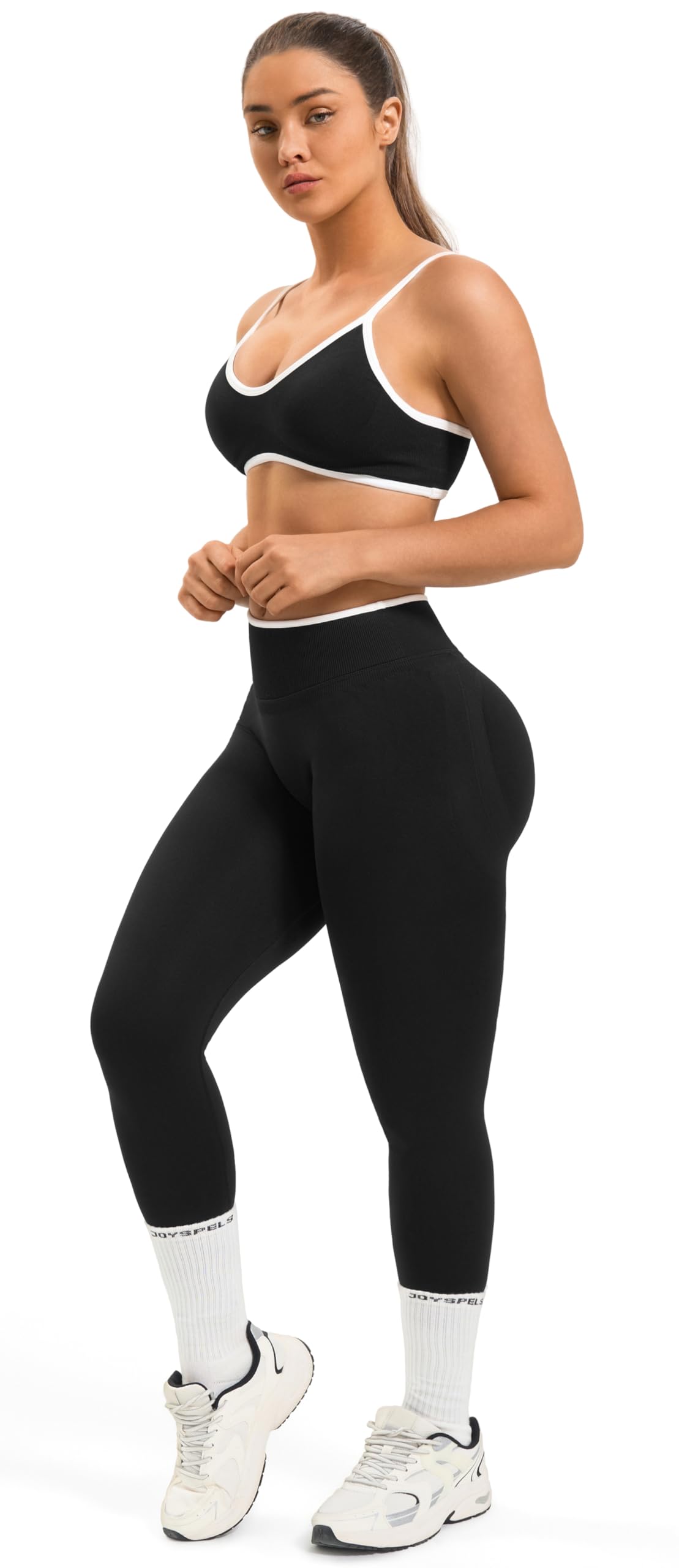 JOYSPELS Sport Scrunch Leggings Damen, High Waist Blickdicht Gym Sporthose Lang Yogahose Po Push Up Seamless Sportleggins