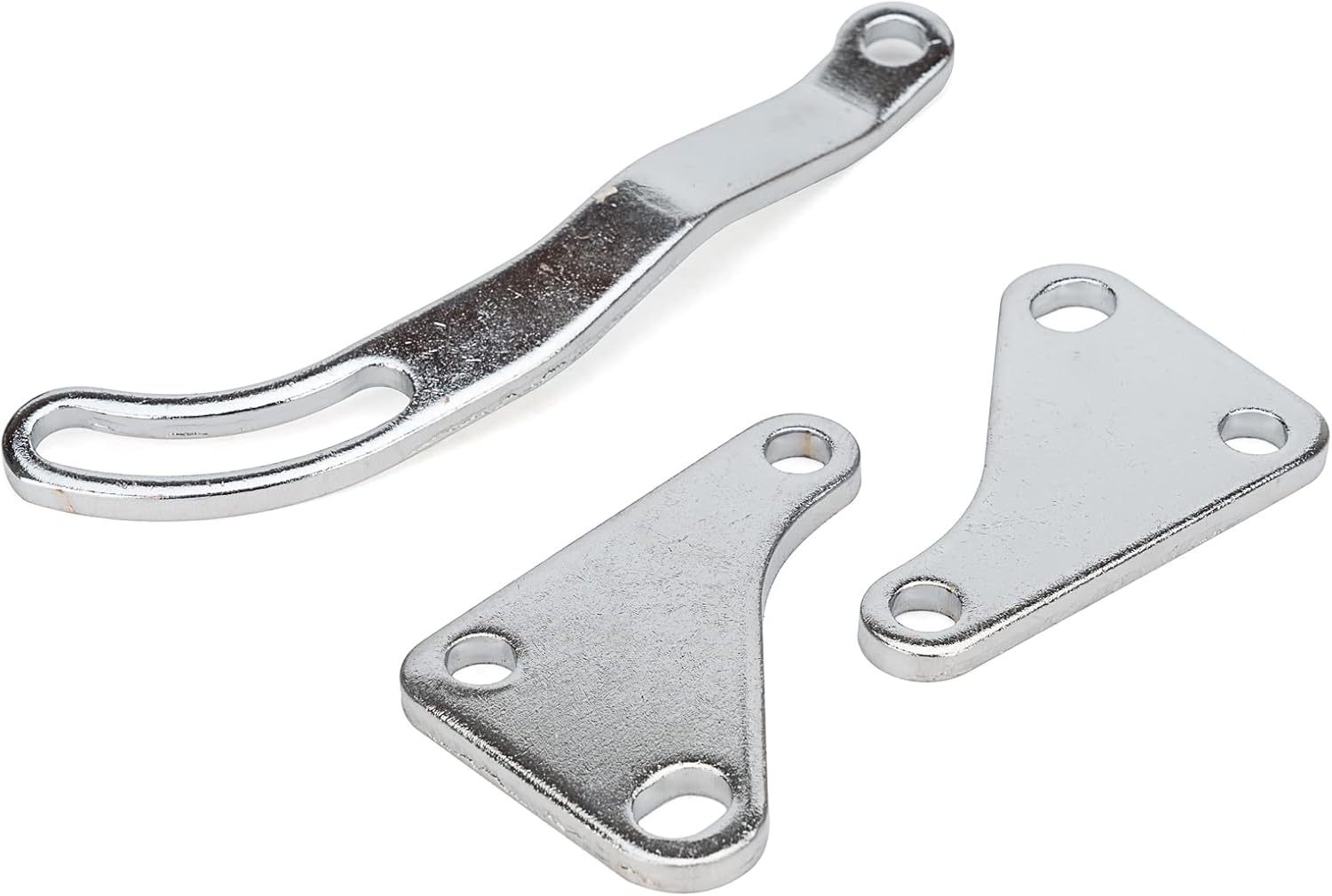 Chrome Power Steering Pump And Keyway Pulley Bracket Kit 3913C Compatible With GM Chevy Chevrolet 1966-1984 Replacement for 4312C 9609x - Chrome Saginaw Power Steering Pump