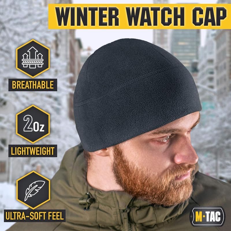 M-Tac Tactical Beanie Fleece Watch Cap - Winter Hat Elite - Patch Panel - Image 4