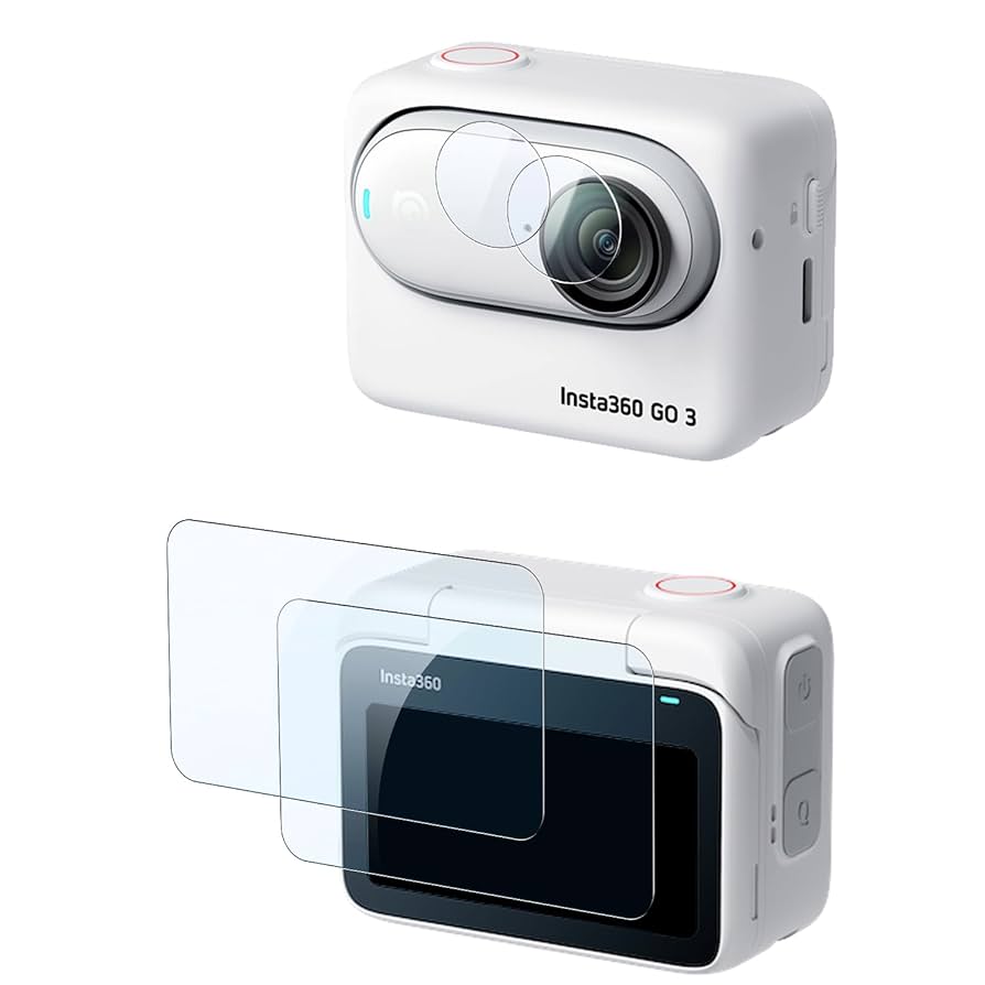 Insta360 Go3S カメラフィルム 2枚 + レンズ保護フィルム 2枚