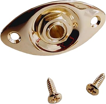 Indented Oval Jack Plate Gold US Spec with Pure Tone Jack and Hardware