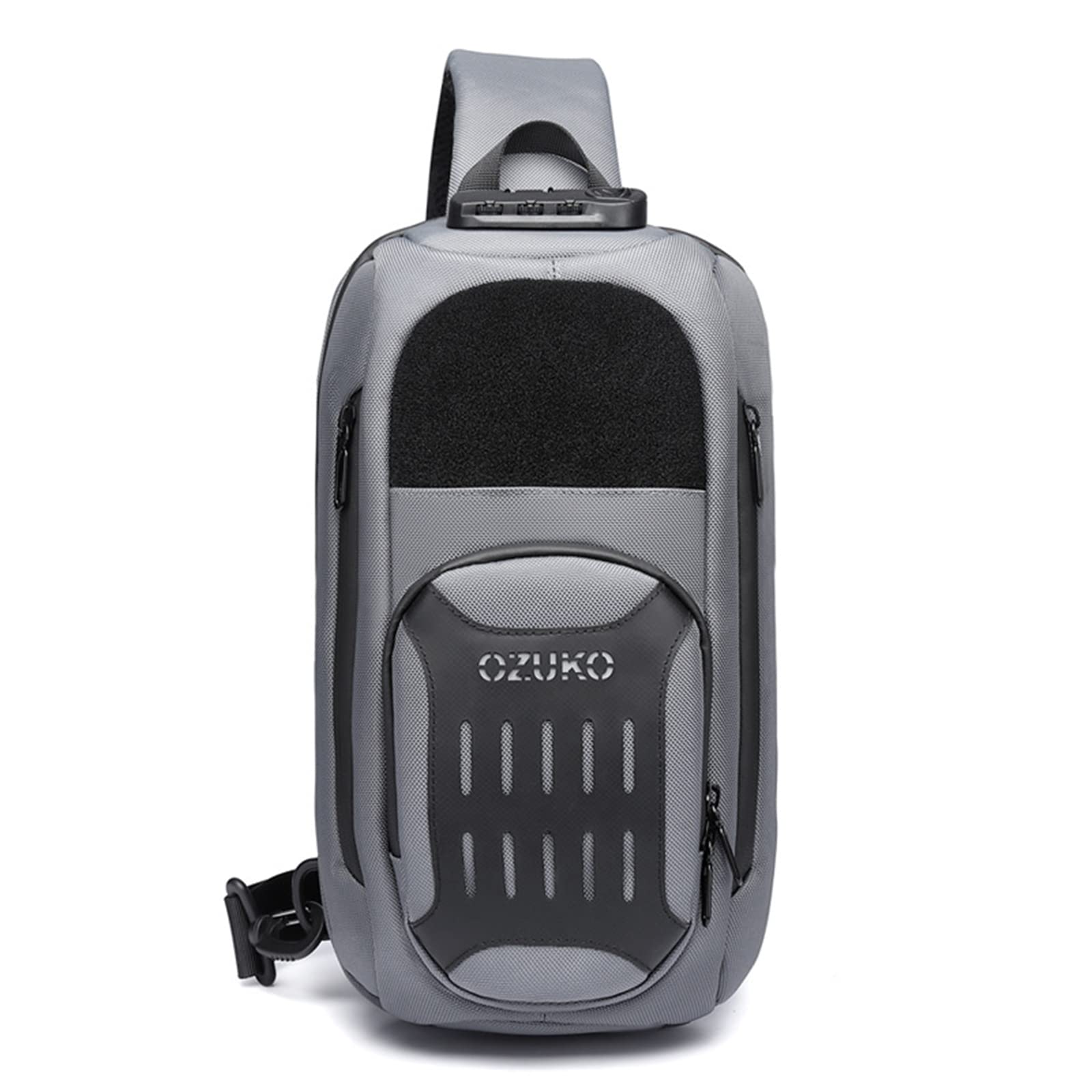 OZUKOAnti-Theft Sling bag, Shoulder Bag for Men Waterproof Crossbody Bag with USB Charging Port for Business Causal Sport Hiking Cycling