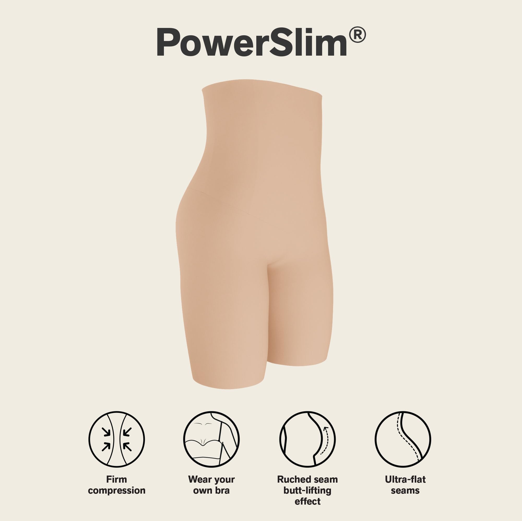 Leonisa Body Pantalon Invisible Mujer - Fajas Short Tiro Alto Reductor Moldeador