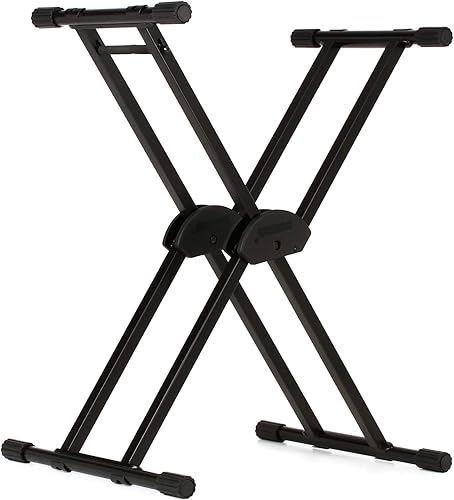 Miniatura 3 de Roland KS-20X - Soporte resistente estilo X de doble soporte + banco estilo X de tres posiciones KT7800 en el escenario