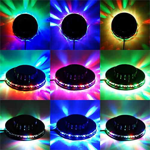 Balsa Circle 5-Inch Red Green Blue Round LED Disco Spotlight - Wedding Party Birthday Decorations Supplies
