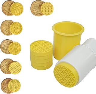 Elesinsoz Pattern Cookie Cutters, 6 Piece Cracker Cookie Cutters Stamp Design for Storage, Cookie Cutter Set for Baking Do...