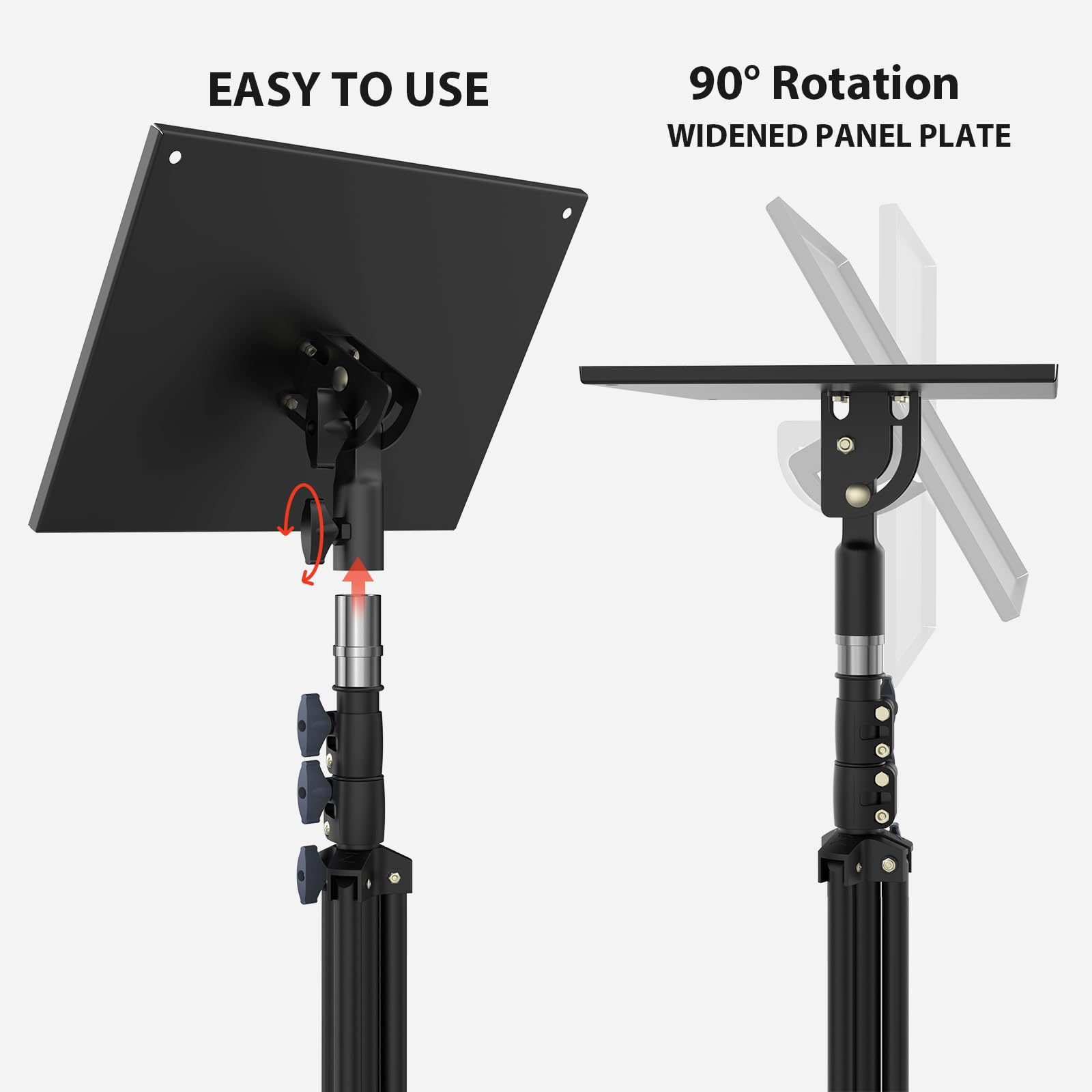 Support Vidéoprojecteur - Hauteur Réglable 60-115 cm avec Plateau Rotatif, Trépied Stable Anti-Dérapant pour Home Cinéma/Bureau/DJ - Charge Max 10 kg, Base Élargie