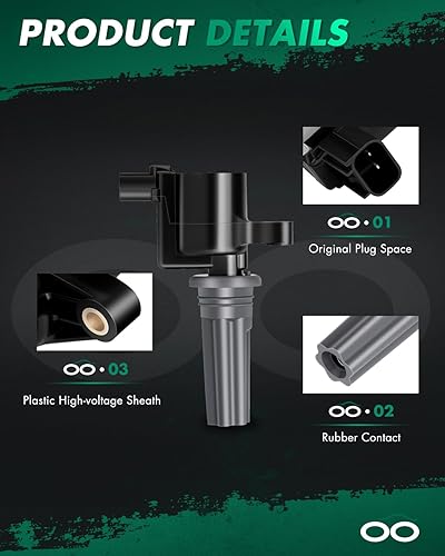 Vista 285 de Scitoo Bobinas de encendido cuadradas para Cadillac (Paquete de 8 unidades)