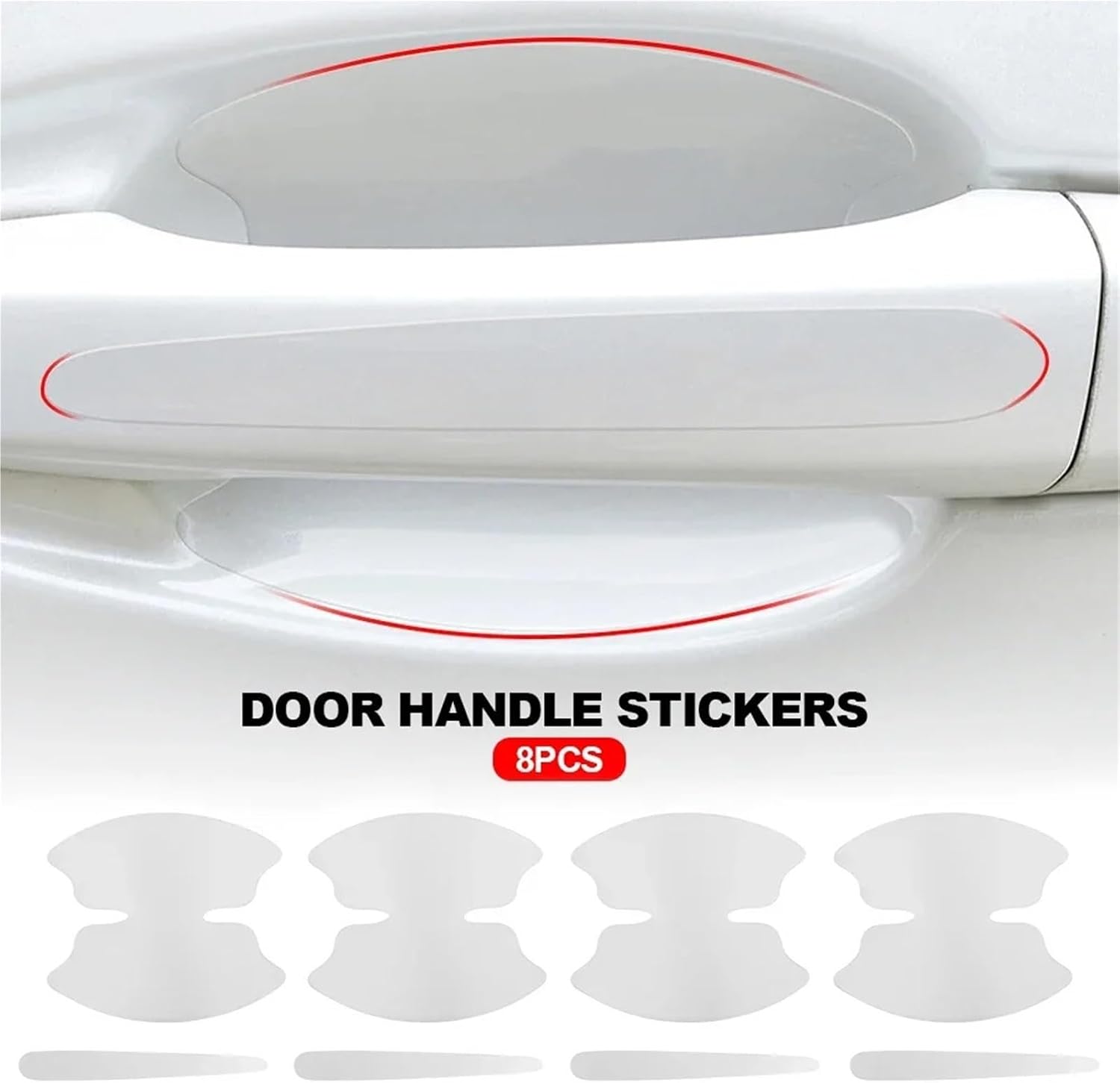 4-8pcs Transparent Car Sticker(8PCS)