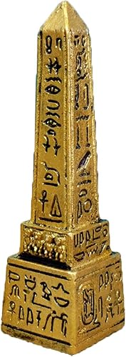 Fancyes Figuras miniatura de obelisco de resina hechas a mano, escultura, adornos pequeños de mesa, figuras coleccionables, manualidades