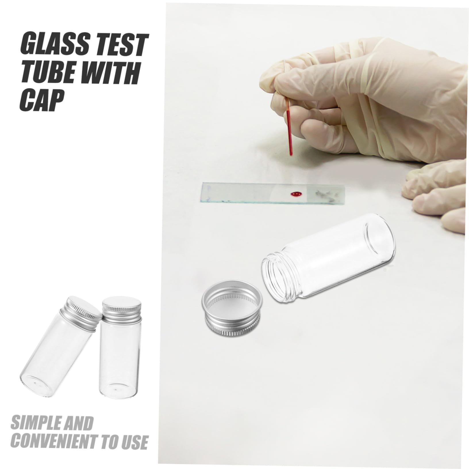 Glasreagenzgläser Dicht Verschlossen und Transparent 24 Stück 30 Ml mit Deckel aus Klarem Glas für Wissenschaftliche Experimente und Aufbewahrung