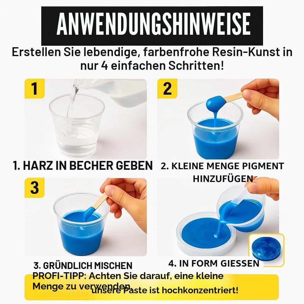 50 Pigmentpasten für Epoxidharz-Set, deckende Farbfarben, Epoxid-Farbpasten-Set