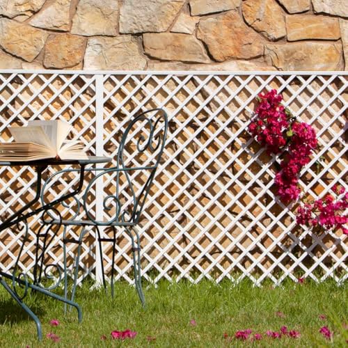 Nortene | Celosia PVC 48 Mm 1x2 M Blanco | Decoración Exterior | Cerramientos Ambientes Modernos