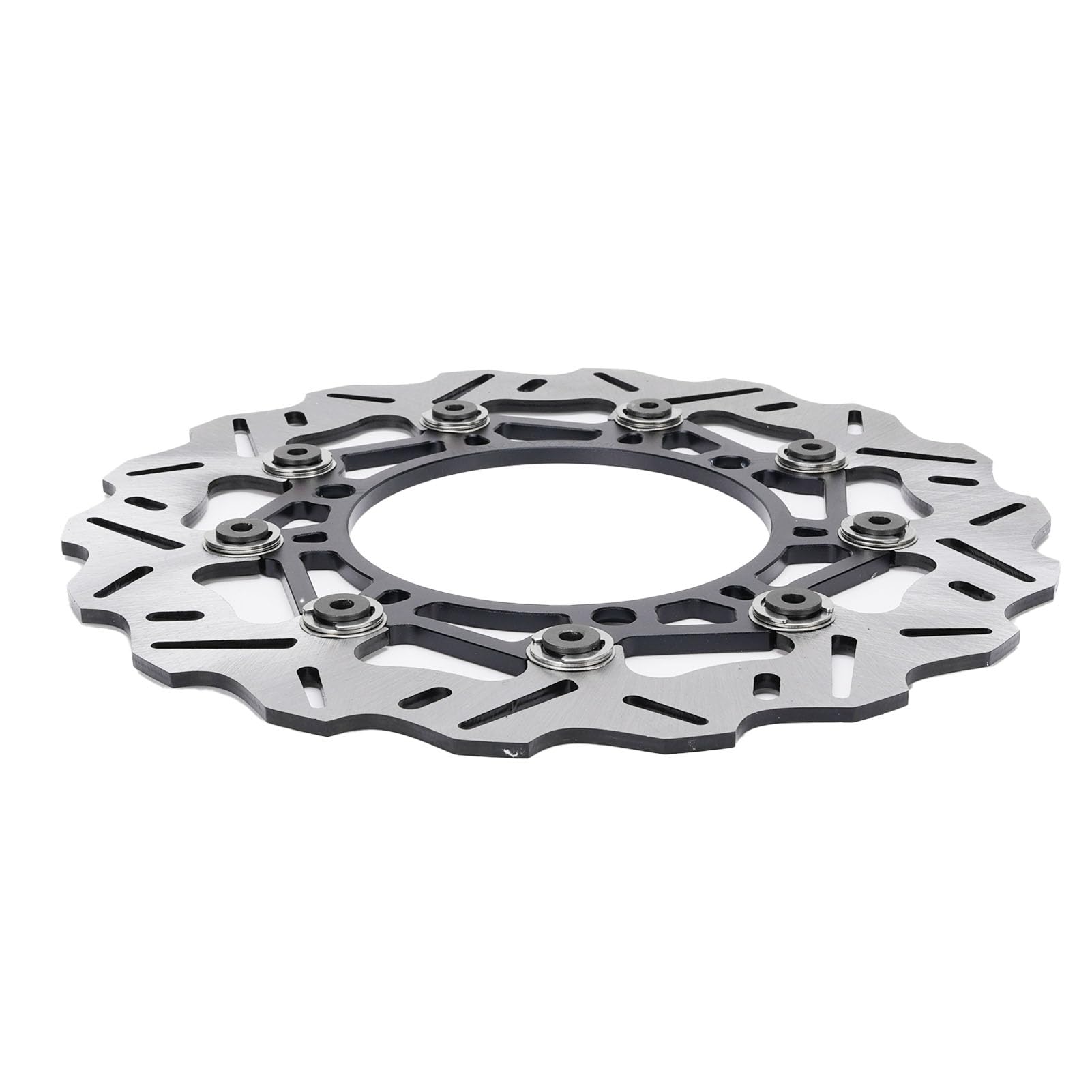 Set Rotore Disco Freno Anteriore Moto Adattatore Pinza in Acciaio Inossidabile per NMAX125 NMAX155 AEROX155 NVX155 267mm Frenatura Ad Alte Prestazioni (BLACK)