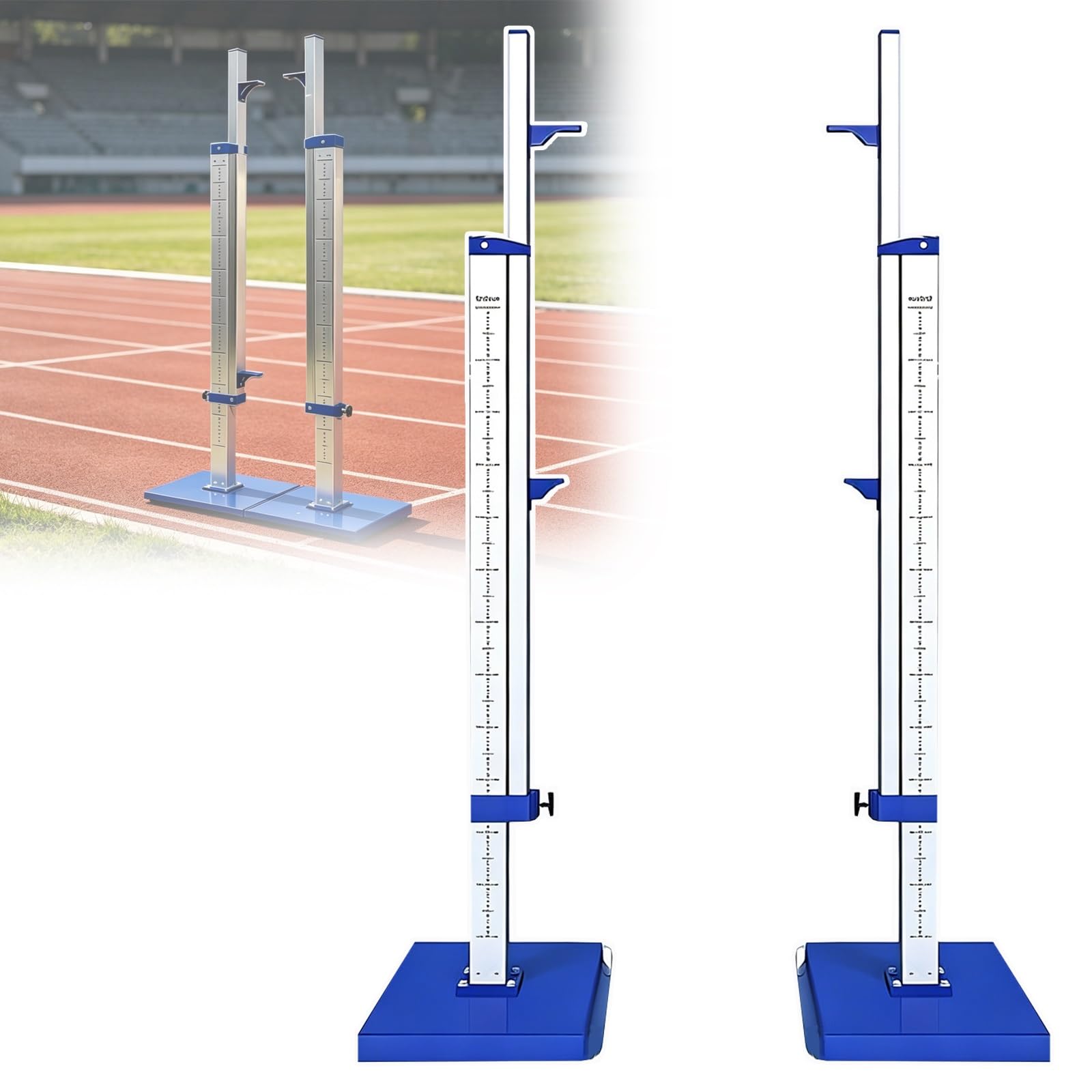 Supports de saut hauts réglables 30 à 230 cm avec kit en aluminium pour compétition