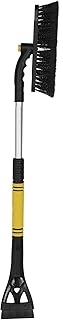 Uadme Pala de nieve para coche, 3 en 1, multifunción, extensible, raspador de hielo, pala para nieve, color amarillo