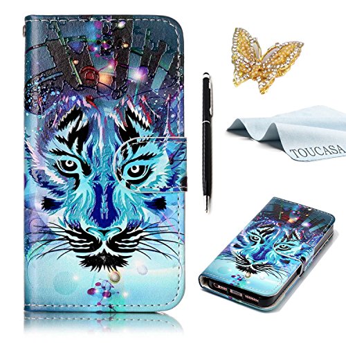 TOUCASA® Housse Portefeuille pour Galaxy Core Prime - Cuir Synthétique, Motif Peinture à l'huile - Porte-Cartes, Style Livre, Fermeture Magnétique, Support...