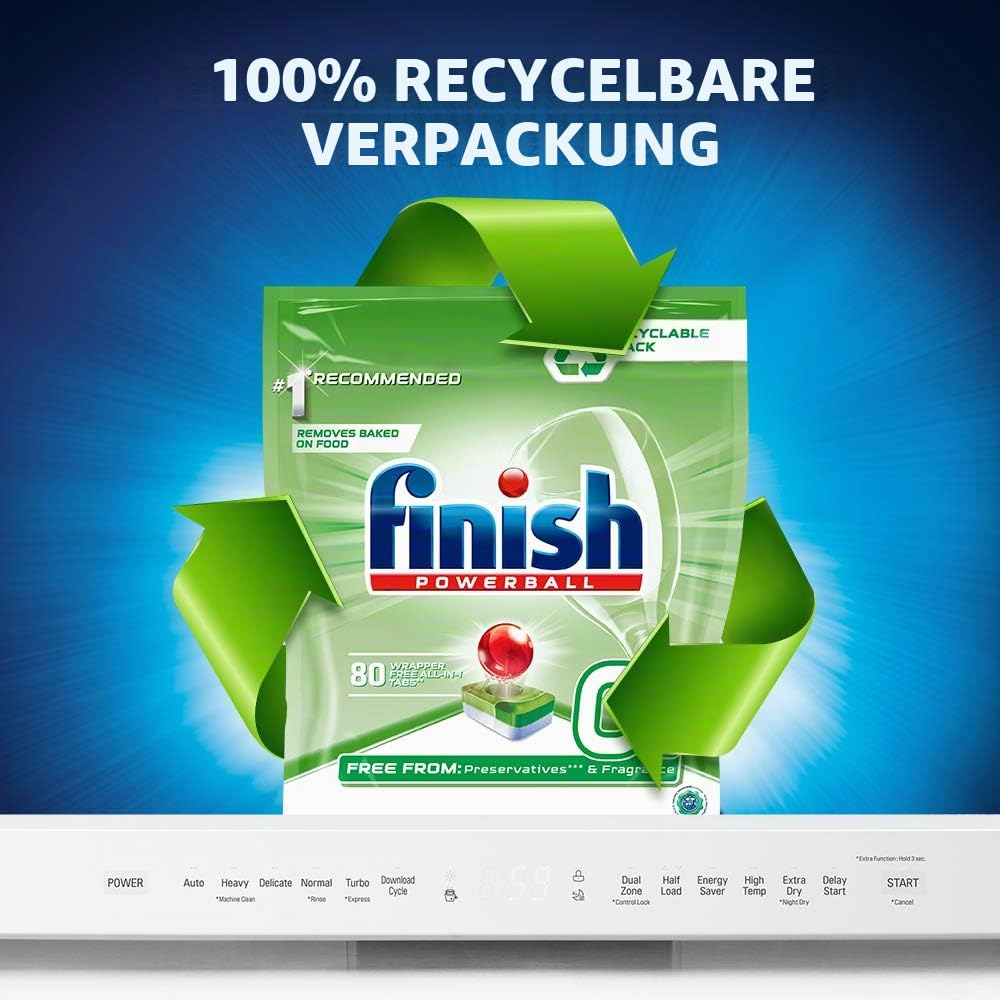Finish 0 Prozent Spülmaschinentabs - 80 Tabs