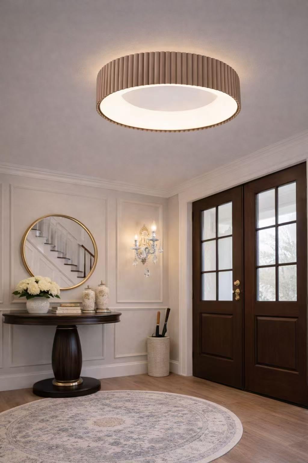 Plafoniera LED Moderna 30W Ø46cm con Telecomando, CCT Regolabile 3000K–4000K–6500K, Luce Soffitto Design Metallo, Lampada da Soffitto per Soggiorno Camera – PN-33OS-3C
