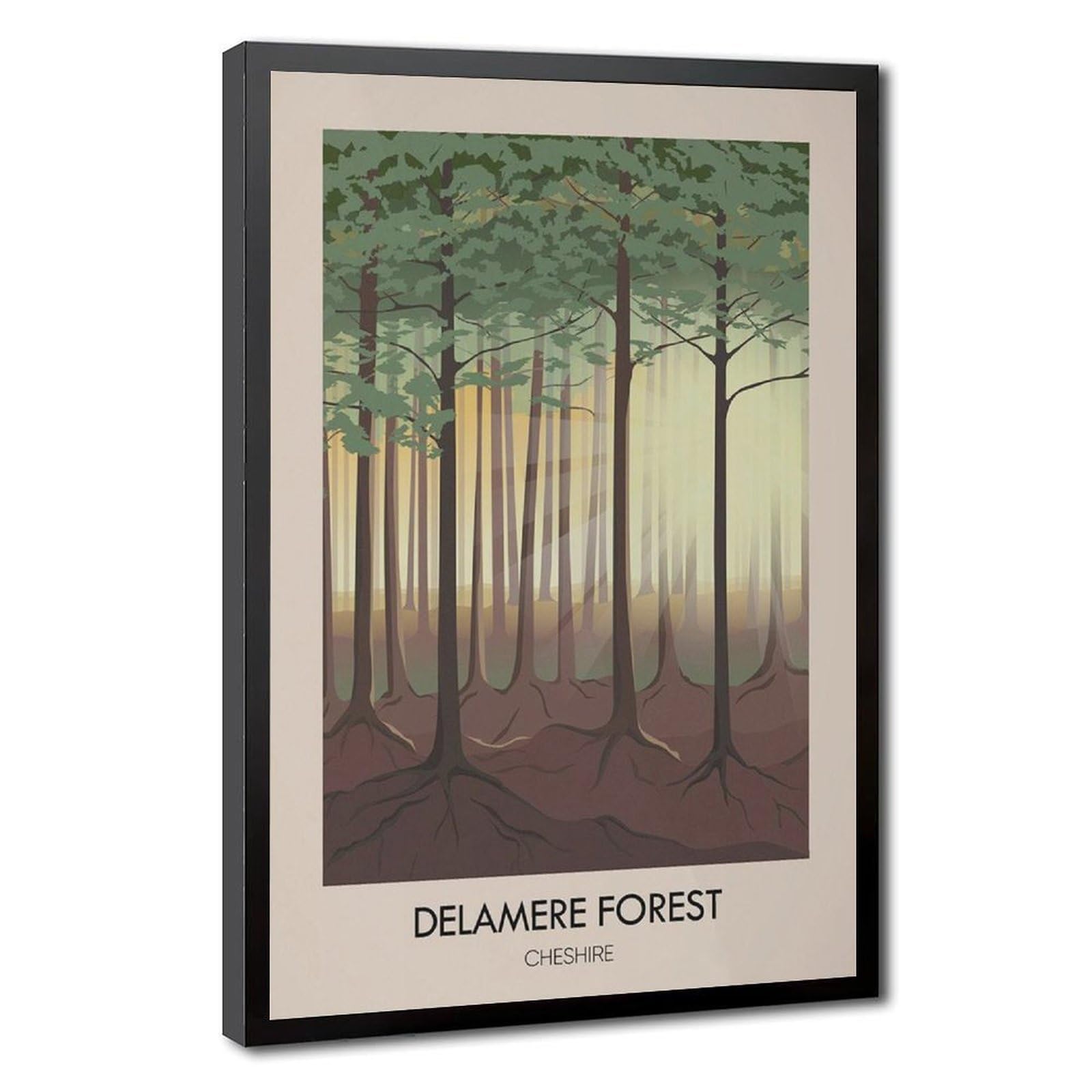 Bareronor Delamere Forest Canvas Poster Bedroom Decor Landscape Office Room Decor Gift 12" L X 18" W