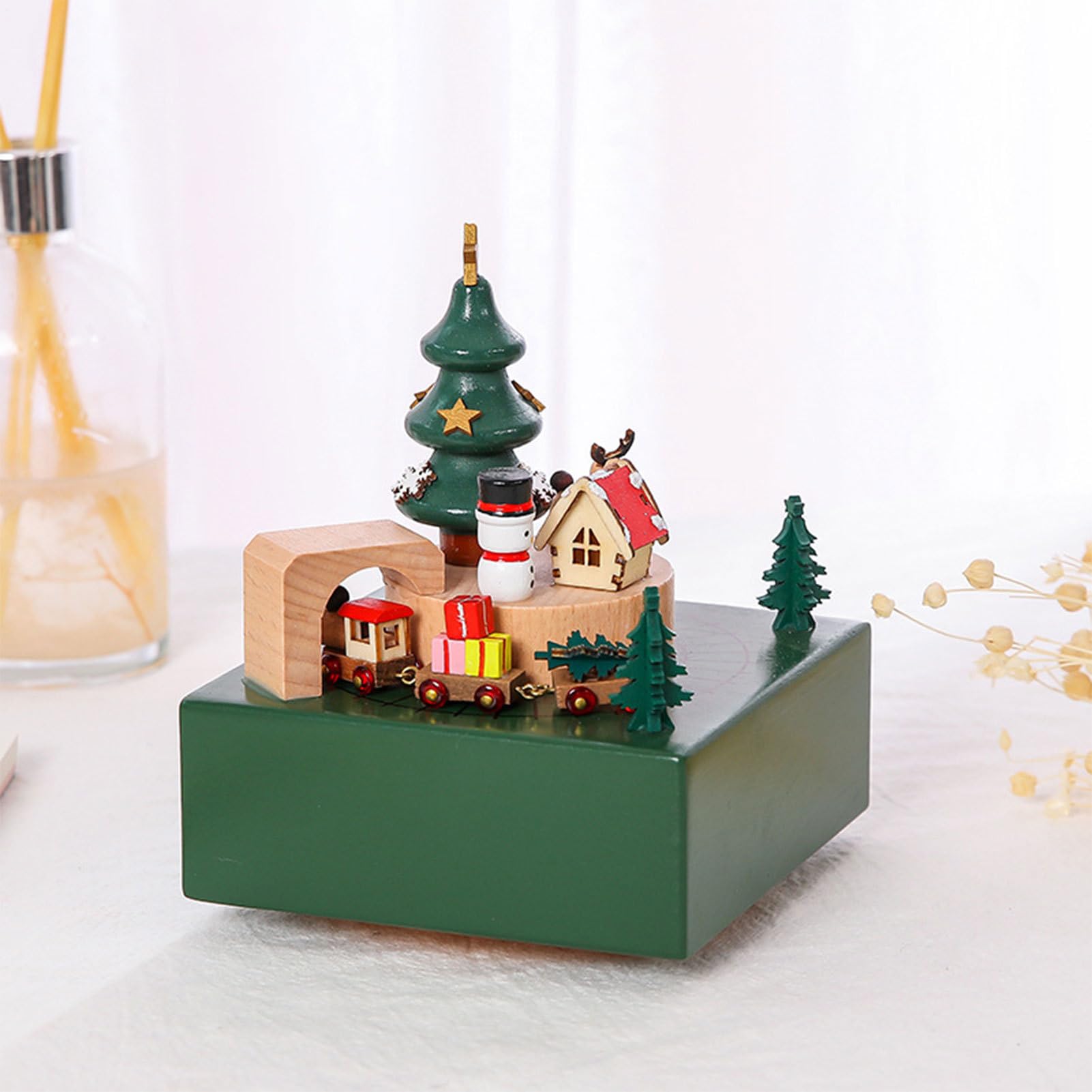 Generisch Carillon Natalizio in Legno – ad Alte Prestazioni, Magnetico | Decorazione Natalizia, Artigianato Desktop, Facile da Raccogliere e per Il | Utility per Interni Multipurpose
