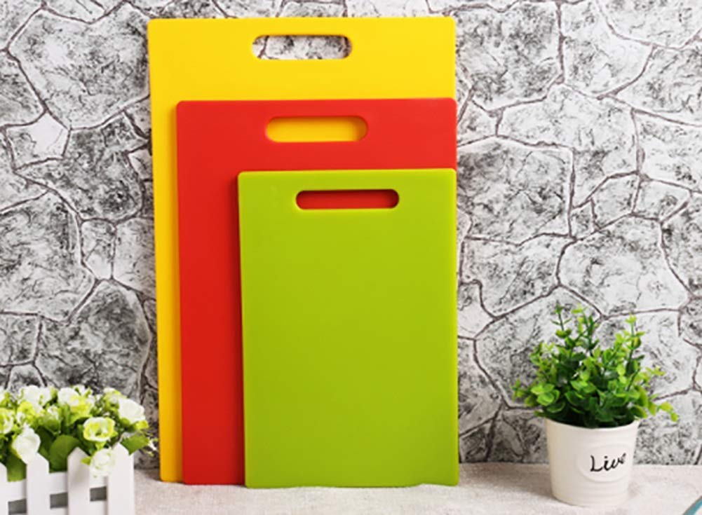Cocina Tabla de Cortar de plástico de Frutas Pan Pueden Lavar en lavavajillas, Portátil Alimentación Infantil Suplemento Tabla de Cortar con la manija Paleta de Corte