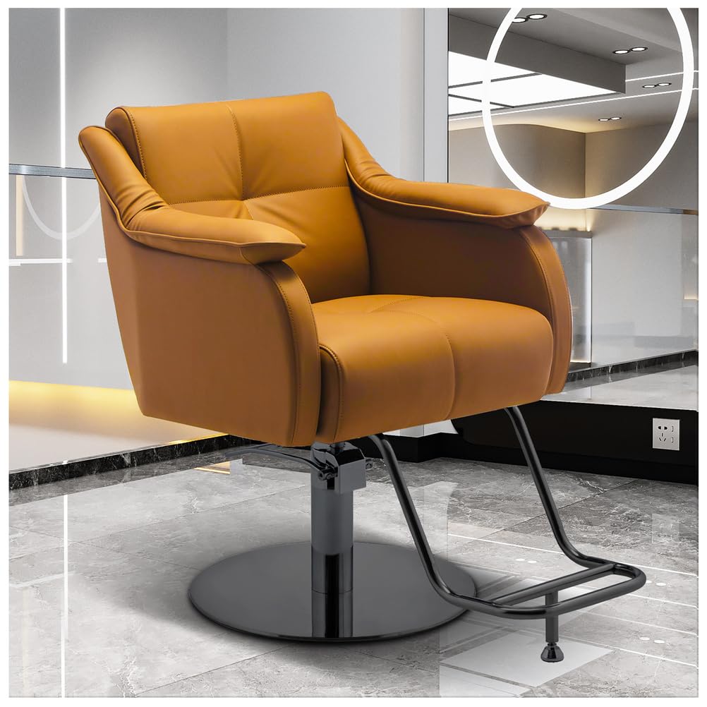 Sedia da barbiere regolabile vintage retrò per uomini e donne in ecopelle sgabello salone parrucchiere mobili elegante sedile per acconciatura professionale sedia taglio capelli