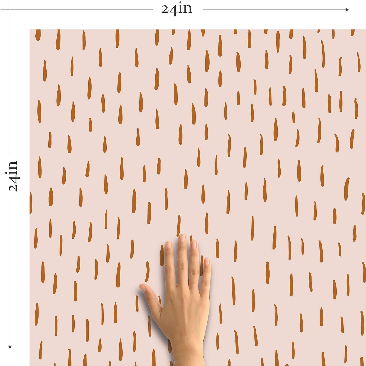 Walls By Me Coral Rusty Rain Drops Basic Peel and Stick Removable Wallpaper 23_b
