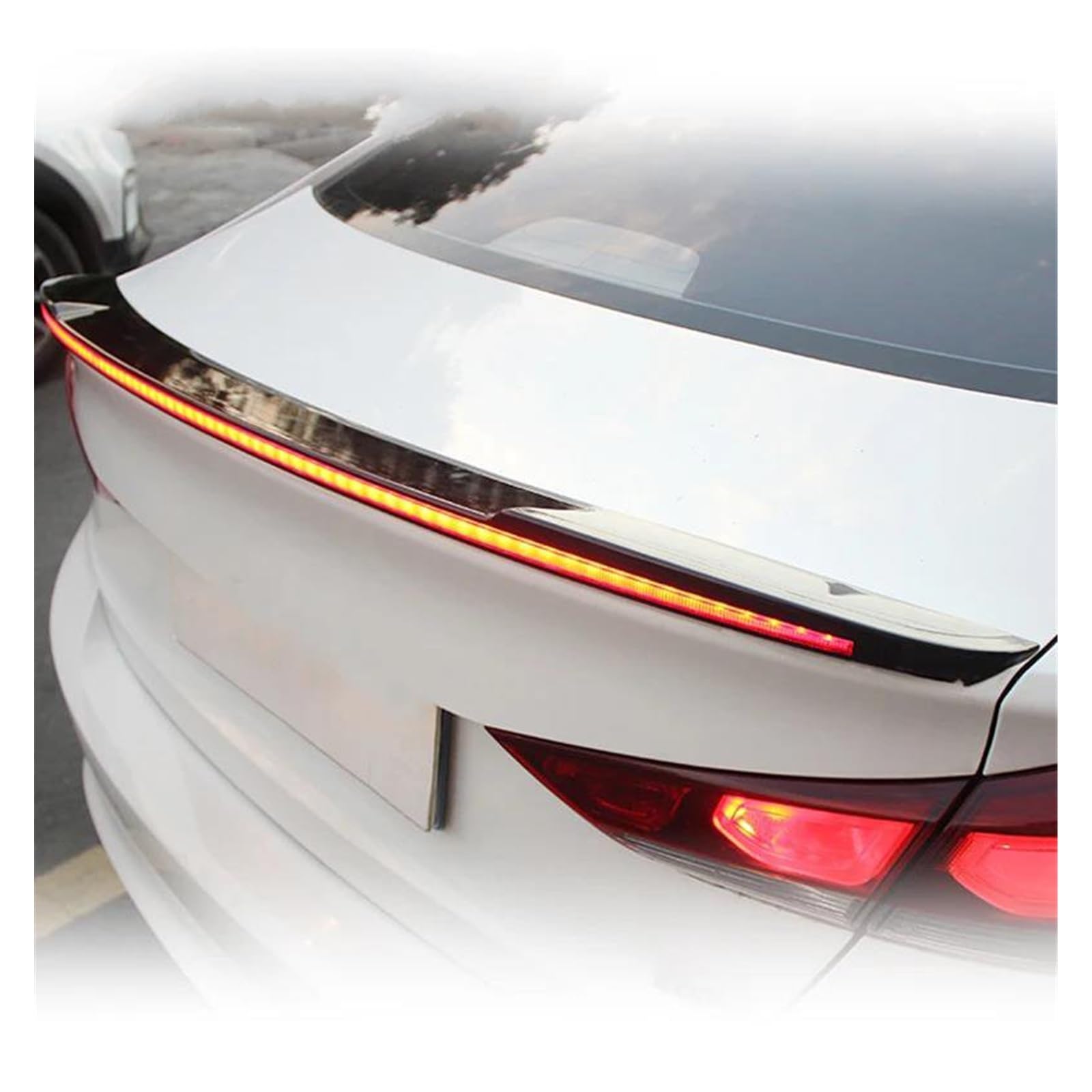 Coda Spoiler Alettone Led Spoiler Luce Universale Fibra Carbonio Auto Spoiler Posteriore Lampada Flusso Terza Luce Freno Luci Segnale Arresto 12V 120 Centimetri Ala Posteriore Auto