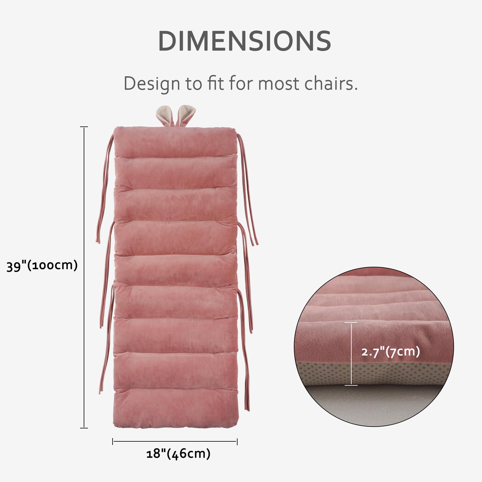 ELFJOY Pink Desk Chair Cushion - Comfort & Support -2