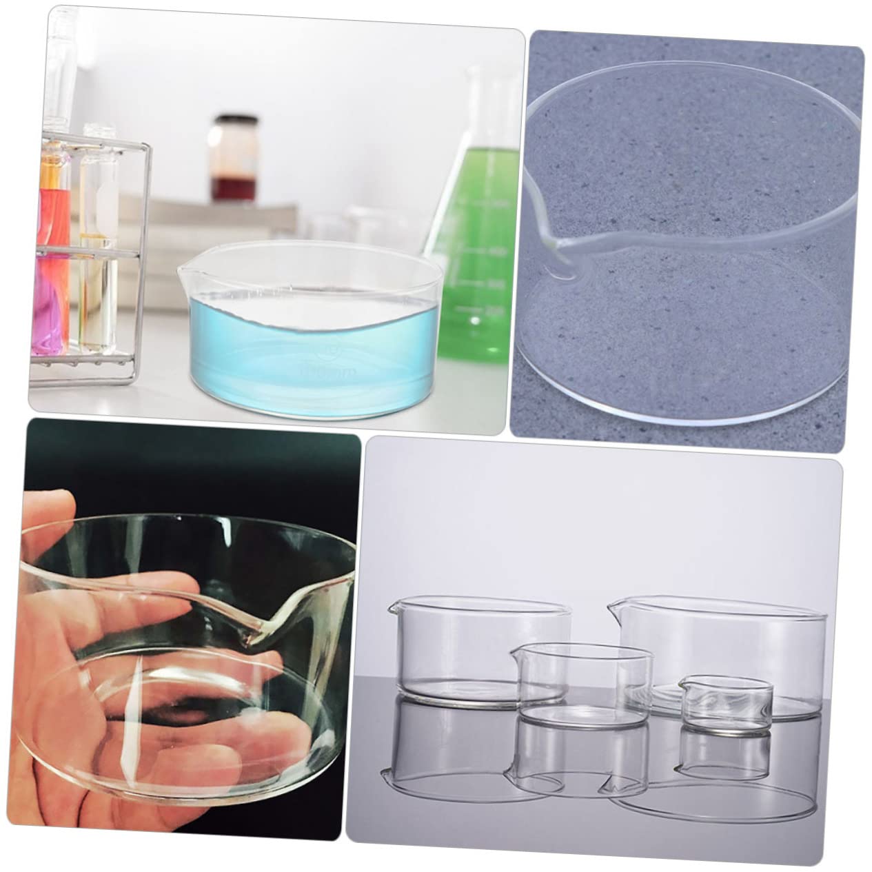 Cabilock Lot De 3 Récipients De Cristallisation En Verre Borosilicaté Résistants À La Chaleur Pour Fournitures De Cristallisation