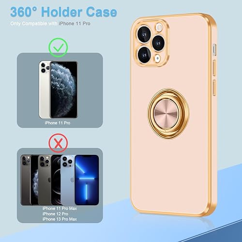 Miniatura 7 de Fingic Funda para iPhone 11 Pro con soporte de anillo de 360 soporte magnético para automóvil Soporte magnético para automóvil Soporte delgado para