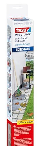 tesa Lichtschachtgitter aus Edelstahl - Keller Fenstergitter, rostfrei -...