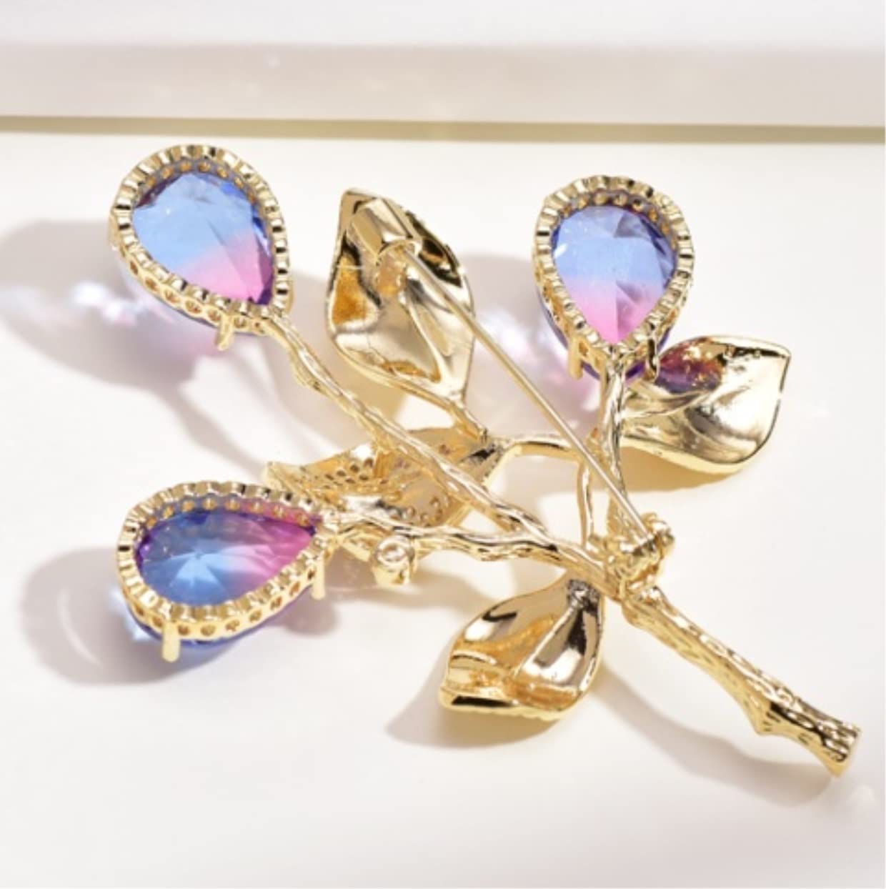 RUVOO Broche Pin Broches Broche De Gama Alta para Mujer, Broche Encantador Exquisito, Ropa, Bufanda, Chal, Sombrero, Accesorios De Decoración Broches (Blue : Bronze, Size : 6.2 * 5cm)