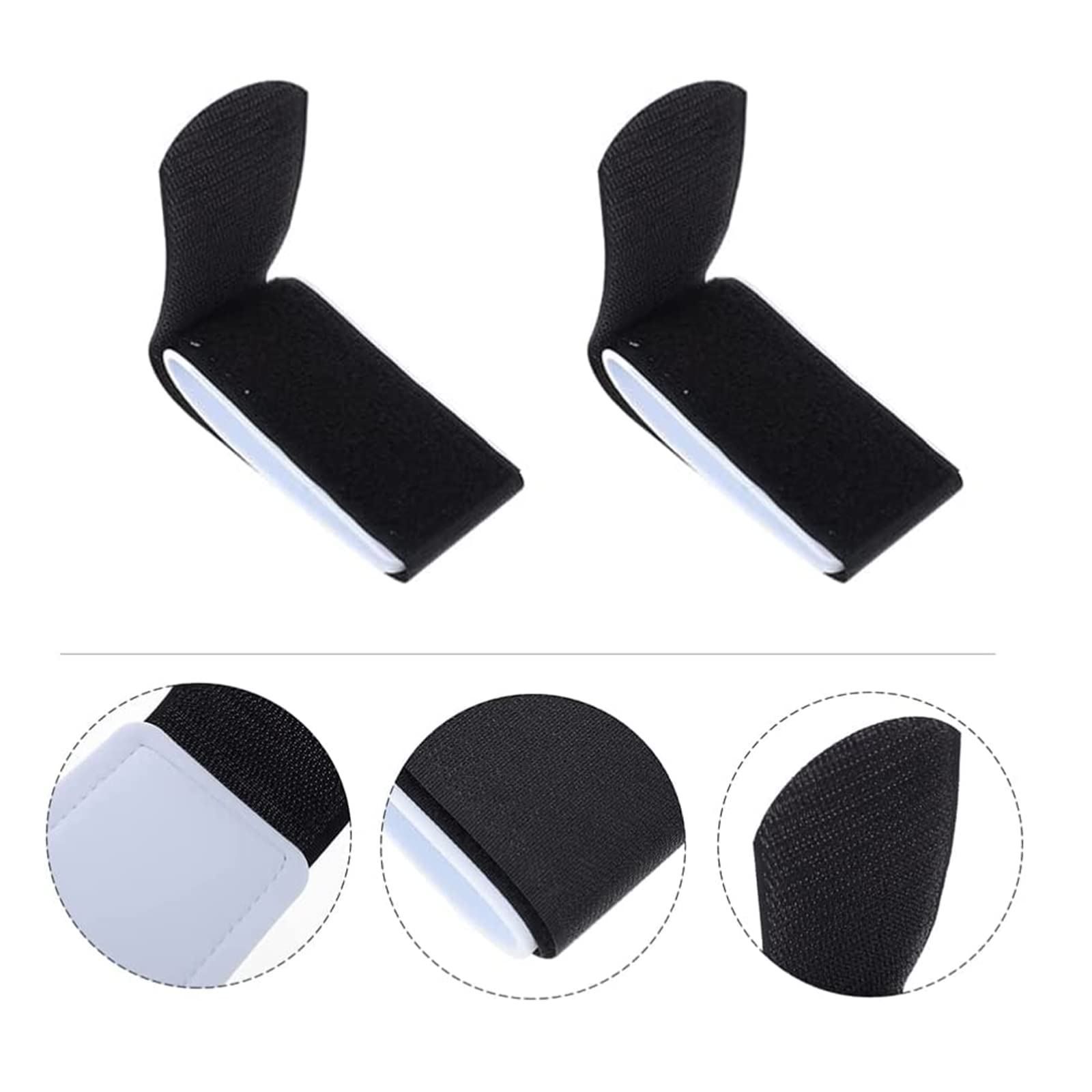 Correas de Esquí Ajustables, Correa de Transporte para Esquís y Bastones, Negro, 2 Piezas