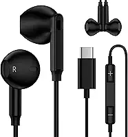 Fones de ouvido Samsung S25 Ultra FE USB C com fio para Galaxy S25 Edge S25+ Z Fold7 Z Flip7 FE S24Ultra/A17 A26 A36 A56, fone de ouvido intra-auricular tipo C com microfone e controle de volume