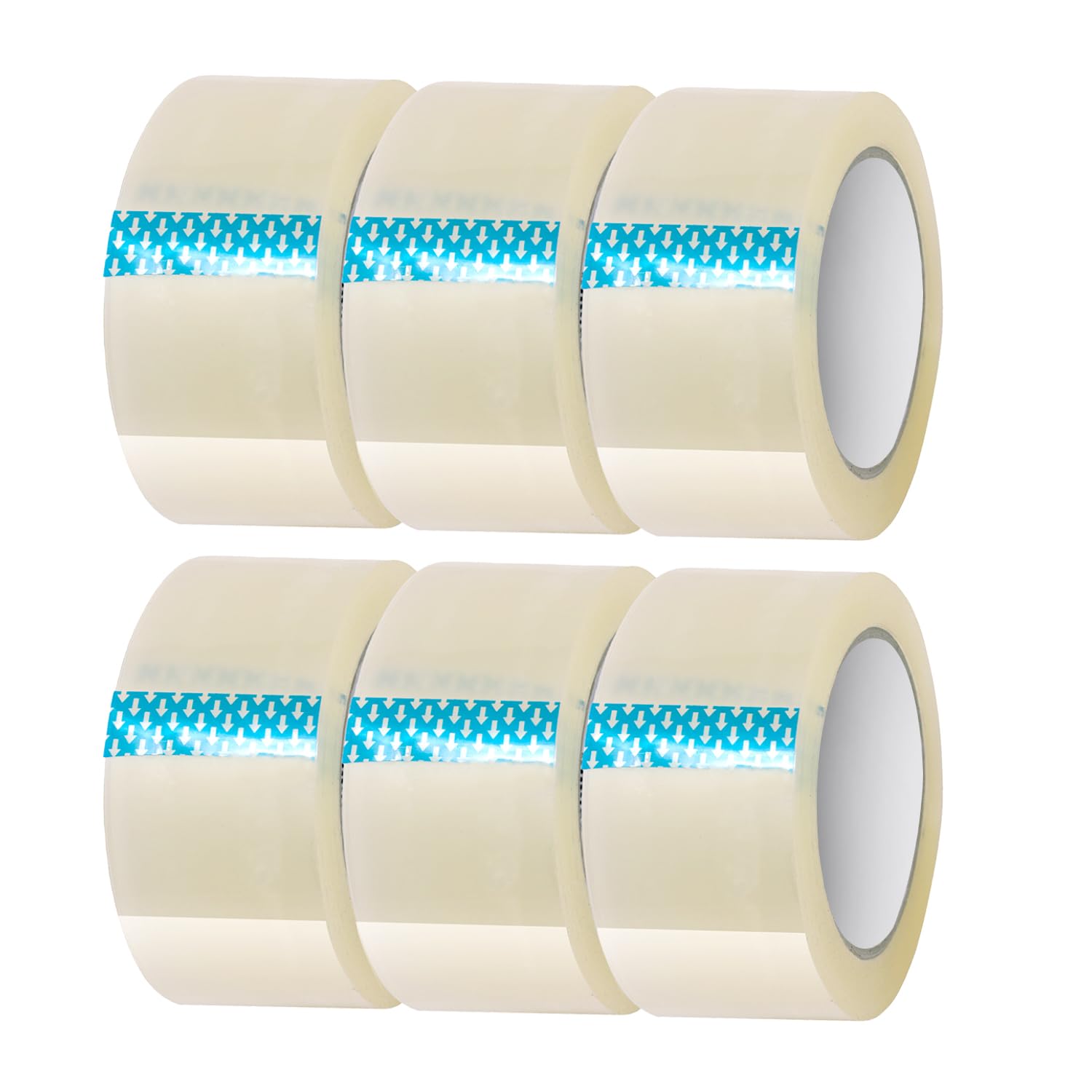 ANSIO Clear Packing Tape 6 Rolls (48mm x 60m) - Durable Parcel Sealing Tape for Packing Boxes, Secure Packaging for Moving House