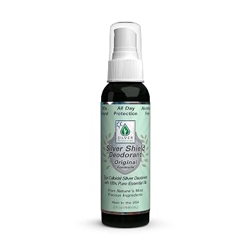 Silver Shield Deodorant - Original Formula - Spray-On Version, All Natural Colloidal Silver Deodorant, 2 oz.