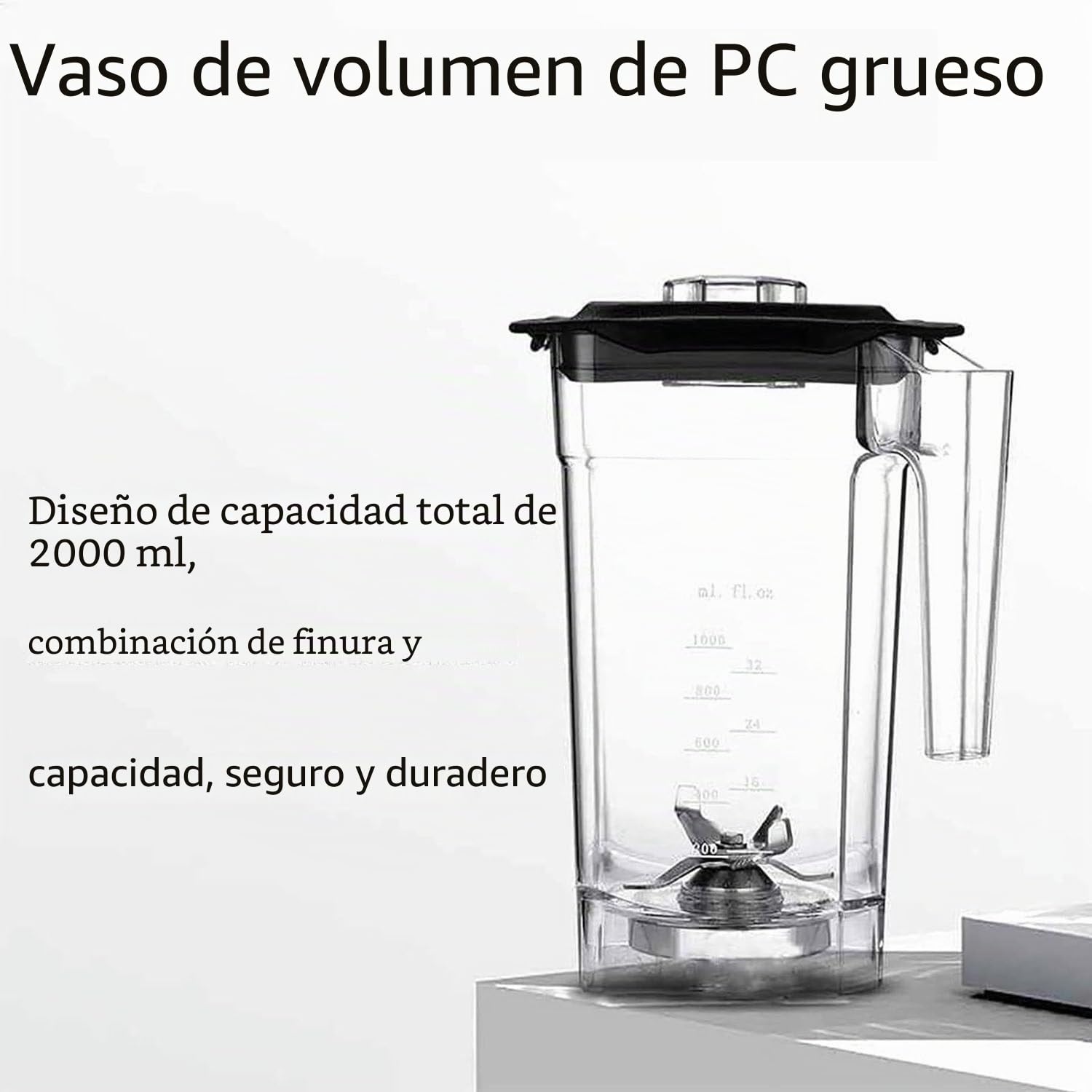 Licuadora Comercial súper silenciosa, Cuchillas 4D autolimpiables para triturar Hielo, Batidos y purés, licuadora de encimera Profesional