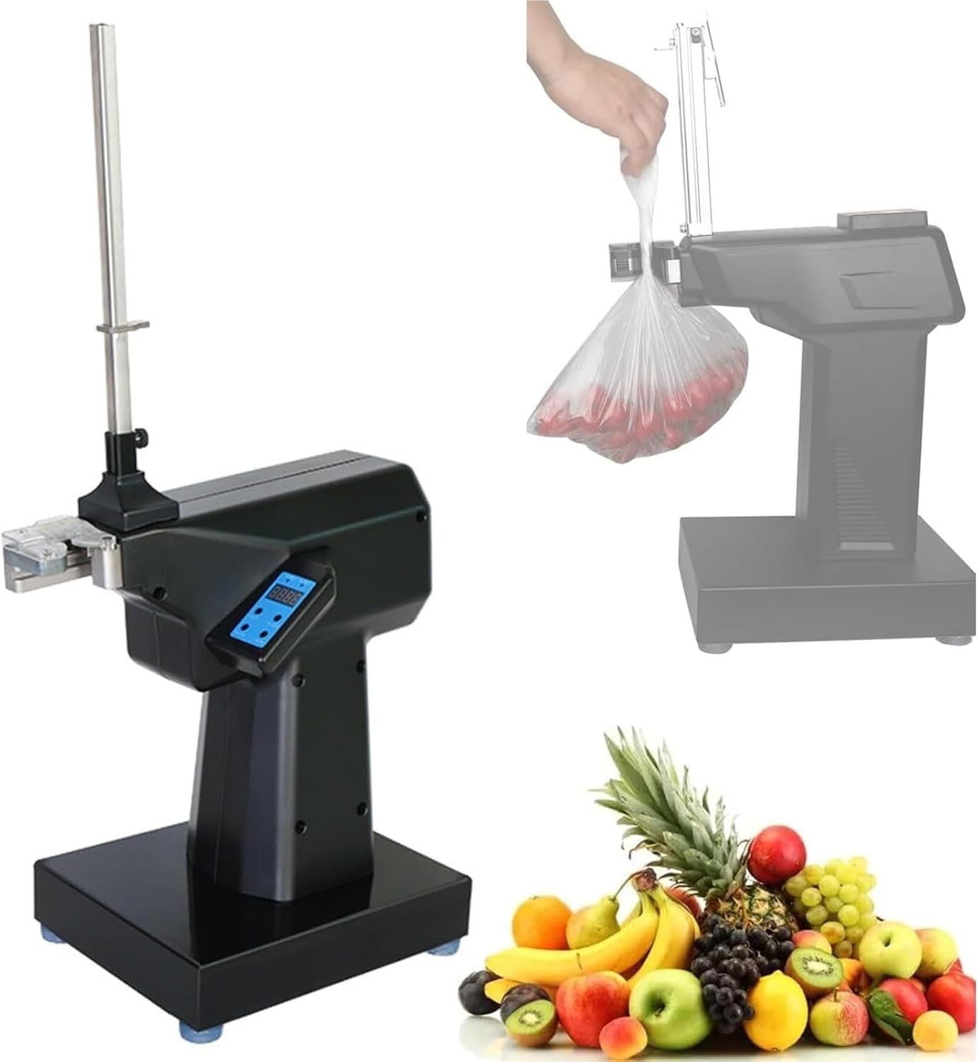 U-shape Sausage Clipper, Sausage Clipper Clipping Machine, Bag Tying Cutting Machine, Automatic Counting and Two Operating Modes, Labor-Saving And Efficient Use, for Supermarkets, Fruit Shops