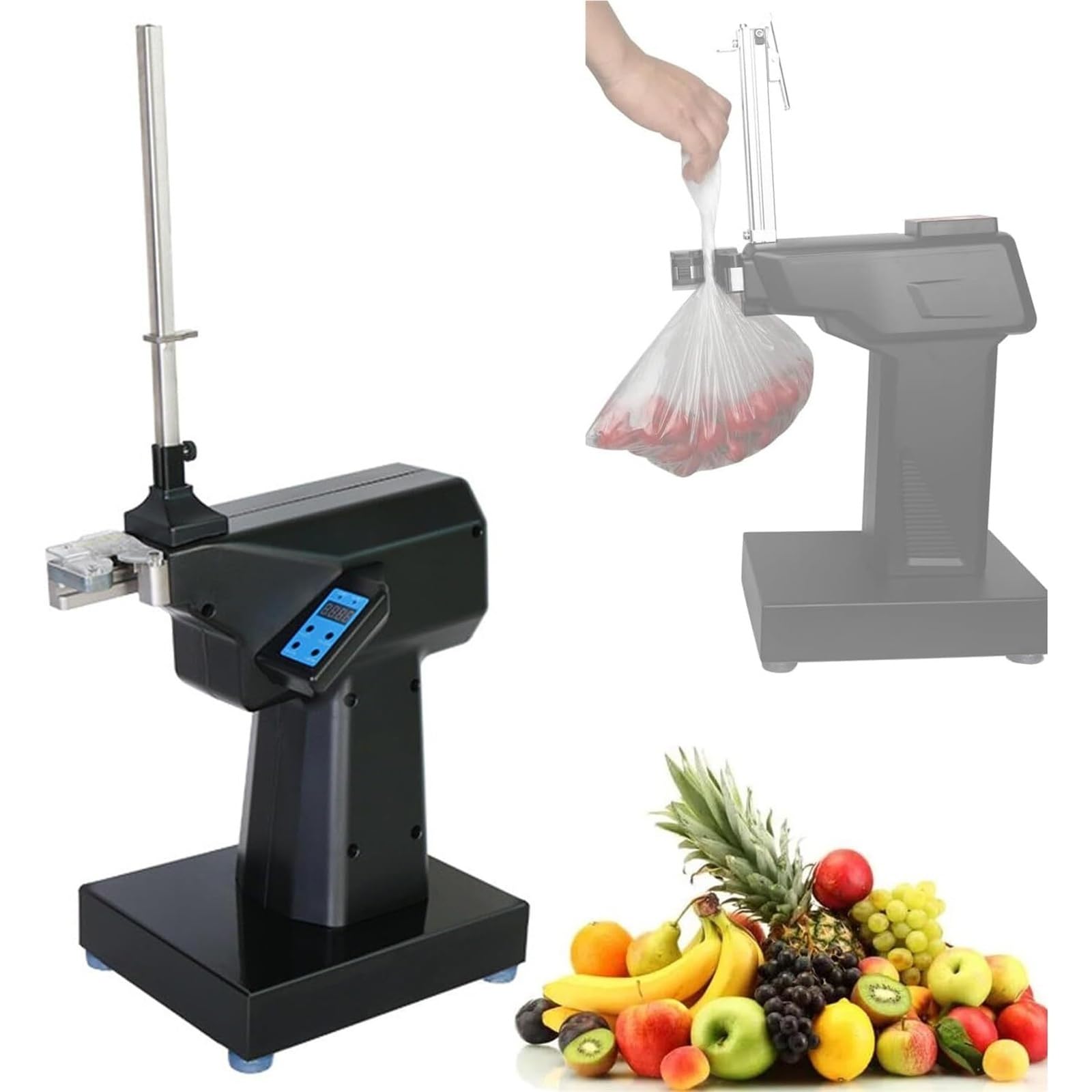 Coupe-saucisse en U pour sceller les sacs de fruits en supermarché